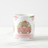 Cute Strawberry Bear Birthday Mug コーヒーマグカップ (中央)