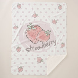 Cute Strawberry  Blanket シェルパブランケット