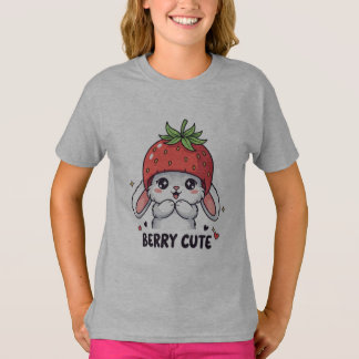 Cute Strawberry Bunny – “Berry Cute” Kawaii Animal Tシャツ