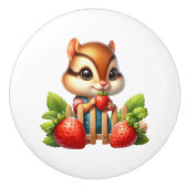 Cute strawberry chipmunk kitchen  セラミックノブ (正面)