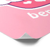 Cute Strawberry Cupcake ポスター (角)