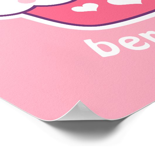 Cute Strawberry Cupcake ポスター (角)