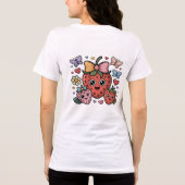 Cute Strawberry Fruit トライブレンドＴシャツ (裏面)