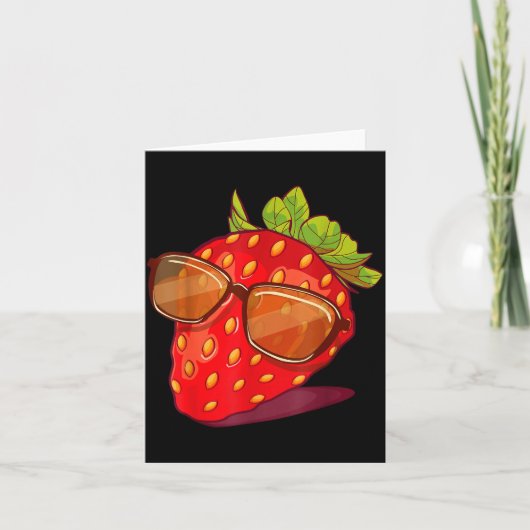 Cute Strawberry Fruit Lover Aesthetic Summer Gift カード (正面)