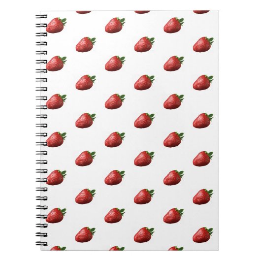 Cute Strawberry Fruit Spiral Notebook ノートブック (正面)