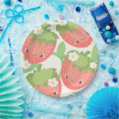 Cute Strawberry Garden  ペーパープレート (パーティー)