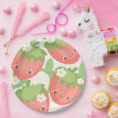 Cute Strawberry Garden  ペーパープレート (パーティー)