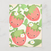 Cute Strawberry Garden  ポストカード (正面)