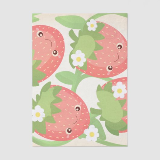 Cute Strawberry Garden  薄葉紙 (正面)