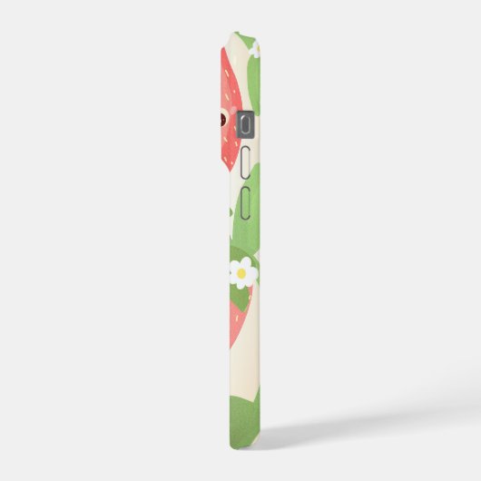 Cute Strawberry Garden  iPhoneケース (左側面)