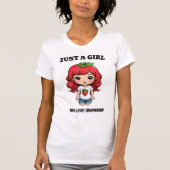 Cute Strawberry Girl Kawaii Art Tシャツ (正面)