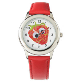 Cute Strawberry Kids Watch Red Strap 腕時計