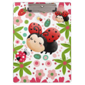 Cute Strawberry Ladybug Clipboard クリップボード (正面)