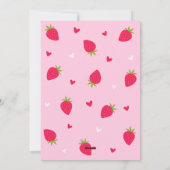 Cute Strawberry Love Berry Sweet Hearts Valentines シーズンカード (裏面)