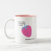 Cute Strawberry Love – Valentine’s Day  ツートーンマグカップ (左)