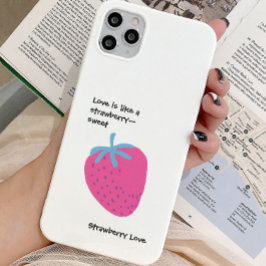 Cute Strawberry Love – Valentine’s Day  iPhone 15 Proケース