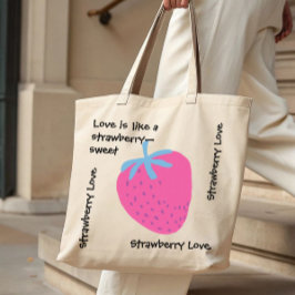 Cute Strawberry Love – Valentine’s Day Tote Bag トートバッグ