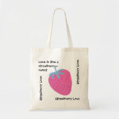 Cute Strawberry Love – Valentine’s Day Tote Bag トートバッグ (正面)
