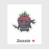 Cute Strawberry Ninja Assassin Japanese Pop Art シール (シート)