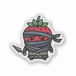 Cute Strawberry Ninja Assassin Japanese Pop Art シール