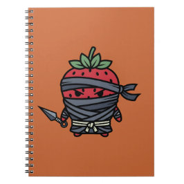 Cute Strawberry Ninja Assassin Japanese Pop Art ノートブック