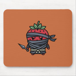 Cute Strawberry Ninja Assassin Japanese Pop Art マウスパッド