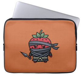 Cute Strawberry Ninja Assassin Japanese Pop Art ラップトップスリーブ