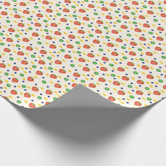 Cute Strawberry Pattern ラッピングペーパー (角)