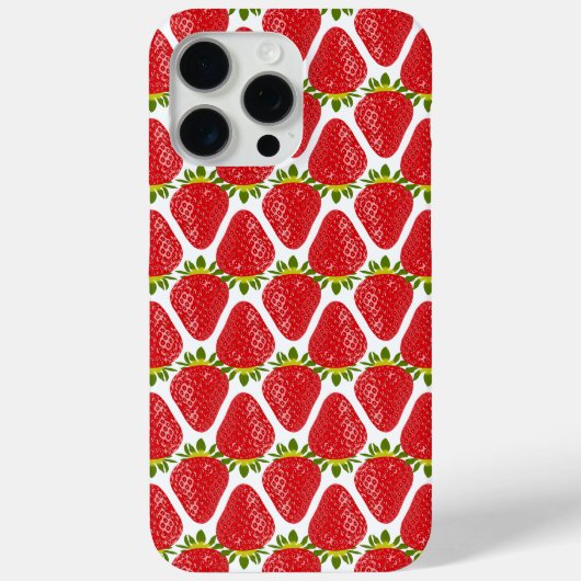 Cute Strawberry Pattern Aesthetic  Case-Mate iPhoneケース (裏面)