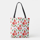 Cute Strawberry Pattern Eco Tote Bag トートバッグ (裏面)