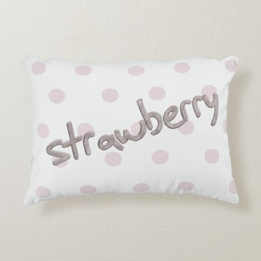 Cute Strawberry Pillow アクセントクッション (正面)