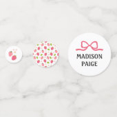 Cute Strawberry Pink Girls Birthday Table Confetti コンフェッティ (正面)