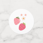Cute Strawberry Pink Girls Birthday Table Confetti コンフェッティ (スモール正面)