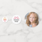 Cute Strawberry Pink Girls Birthday Table Confetti コンフェッティ (裏面)