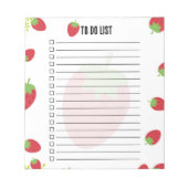 Cute Strawberry To-Do List Notepad ノートパッド (正面)