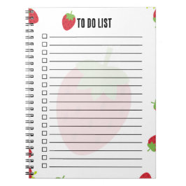 Cute Strawberry To-Do List Notepad ノートブック