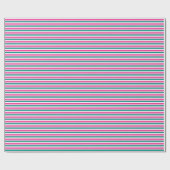 Cute Striped Pattern Pink Green White Seamless ラッピングペーパー (フラット)