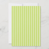 Cute Stripes Wavy Matcha 19th Birthday Party 招待状 (裏面)