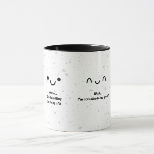 Cute Study Progress Mug, motivational journey  マグカップ (中央)