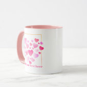 Cute Style Pink Hearts Romantic Valentine's Day マグカップ (正面左)