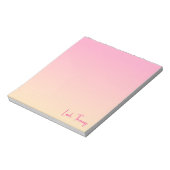 Cute Stylish Modern Colorfu Pastel Rainbow Girly ノートパッド (回転)