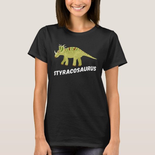 Cute Styracosaurus Dinosaur Tシャツ (正面)