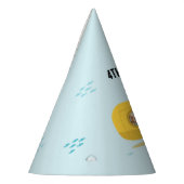 Cute Submarine Deep Sea Birthday Kids Photo パーティーハット (左)