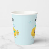 Cute Submarine Deep Sea Birthday Kids Photo 紙コップ (左)