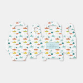 Cute Submarine Nautical Sea Fish Kids Birthday フェイバーボックス (折り畳みなし)