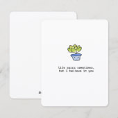 Cute Succulent Sympathy Card シーズンカード (正面/裏面)