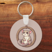 Cute Sugar Glider Ornament Art キーホルダー (正面)