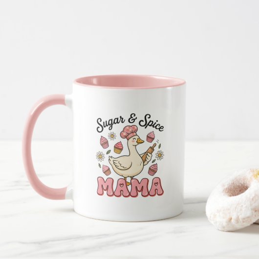 Cute sugar spice goose Mama マグカップ (ドーナツ)
