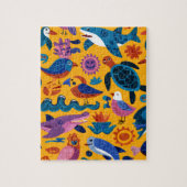 Cute Summer Animals Pattern Puzzle Gift ジグソーパズル (縦)
