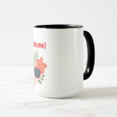 Cute Summer Beach Mug Personalized Name | Sun マグカップ (正面右)